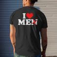 I Love Without The N Heart With N Crossed Out Men's T-shirt Back Print Gifts for Him