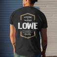 Lowe Name Gift Lowe Quality Mens Back Print T-shirt Gifts for Him