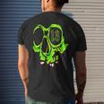 Lucky Green Skull Mens Back Print T-shirt Gifts for Him