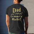 Magical Dad Manager Of Mischief Birthday Family Matching Mens Back Print T-shirt Gifts for Him
