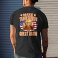 Make Thanksgiving Great Again Thanksgiving Trump Turkey Mens Back Print T-shirt Gifts for Him