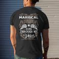 Mariscal Name Gift Mariscal Blood Runs Through My Veins Mens Back Print T-shirt Gifts for Him