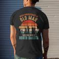 Mb Never Underestimate An Old Man Born In North Dakota Men's T-shirt Back Print Gifts for Him