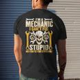 Mechanic Cant Fix Stupid But Can Fix What Stupid Does Men's Back Print T-shirt Gifts for Him