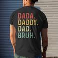 Men Dada Daddy Dad Bruh Fathers Day Vintage Funny Father Mens Back Print T-shirt Gifts for Him