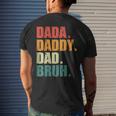 Men Dada Daddy Dad Bruh Funny Father Vintage Fathers Day Mens Back Print T-shirt Gifts for Him