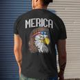 Merica Eagle Mullet 4Th Of July Redneck Patriot Men's Back Print T-shirt Gifts for Him