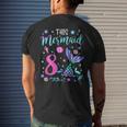 Mermaid Is 8 Yrs Old 8Th Birthday Girl Mermazing Theme Mens Back Print T-shirt Gifts for Him