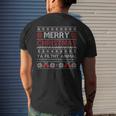 Merry Christmas Animal Filthy Ya Ugly Sweater Style Xmas Men's T-shirt Back Print Gifts for Him