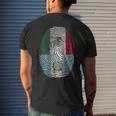 Mexico & Guatemala Fingerprint Half Mexican Guatemalan Roots Men's T-shirt Back Print Gifts for Him