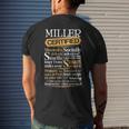 Miller Name Gift Certified Miller Mens Back Print T-shirt Gifts for Him