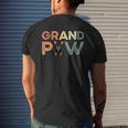 Miniature Pinscher Grandpa With Dog Names Fathers Day Mens Back Print T-shirt Gifts for Him