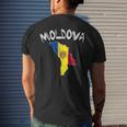 Moldova Moldavian Republika Moldovan National Flags Balkan Men's T-shirt Back Print Gifts for Him