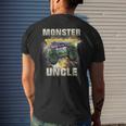 Monster Truck Are My Jam Monster Truck Uncle Men's T-shirt Back Print Gifts for Him