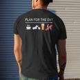Motorcycle Biker Plan For The Day Adult Humor Biker Men's Back Print T-shirt Gifts for Him