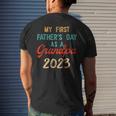 My First Fathers Day As A Grandpa 2023 Fathers Day Mens Back Print T-shirt Gifts for Him