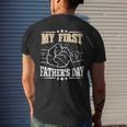 My First Fathers Day Daddy Dad Papa Funny First Fathers Day Mens Back Print T-shirt Gifts for Him