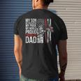 My Son My Firefighter My Pride Firefighter Dad Mens Back Print T-shirt Gifts for Him