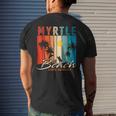 Myrtle Beach Vintage Summer Vacation Palm Trees Sunset Mens Back Print T-shirt Gifts for Him