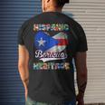 National Hispanic Heritage Month Puerto Rico Flag Boricua Men's T-shirt Back Print Gifts for Him