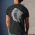Native American Feather Headdress Indian Chief Tribes Pride Mens Back Print T-shirt Gifts for Him