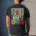 Nazca Lines Peru Geoglyph Monkey Astronaut Spider Retro Men's T-shirt Back Print Gifts for Him
