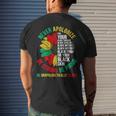 Never Apologize For Your Blackness Black History Junenth Mens Back Print T-shirt Gifts for Him