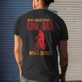 Never Underestimate A Cool Dad With A Bicycle Cool Gift Gift For Mens Mens Back Print T-shirt Gifts for Him
