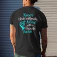 Never Underestimate A Girl Funny French Horn Player Gift Mens Back Print T-shirt Gifts for Him