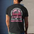 Never Underestimate A Man With A Rottweiler Mens Back Print T-shirt Gifts for Him