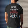 Never Underestimate A School Bus Driver Mens Back Print T-shirt Gifts for Him