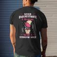 Never Underestimate A Woman With A Titanium Knee Surgery Mens Back Print T-shirt Gifts for Him