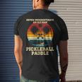 Never Underestimate An Old Guy With Pickleball Paddle Funny Mens Back Print T-shirt Gifts for Him