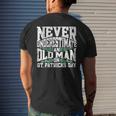 Never Underestimate An Old Man On St Patricks Day Mens Back Print T-shirt Gifts for Him