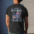 Never Underestimate An Old Man Us Air Force Veteran Vintage Mens Back Print T-shirt Gifts for Him