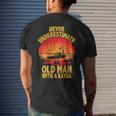 Never Underestimate An Old Man With A Kayak Quote Funny Mens Back Print T-shirt Gifts for Him