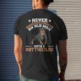 Never Underestimate An Old Man With A Rottweiler Dog Dad Mens Back Print T-shirt Gifts for Him