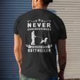 Never Underestimate An Old Man With A Rottweiler Dog Rottie Mens Back Print T-shirt Gifts for Him