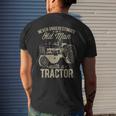 Never Underestimate An Old Man With A Tractor Lovers Farming Mens Back Print T-shirt Gifts for Him