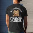 Never Underestimate An Old Man With A Yorkie Mens Back Print T-shirt Gifts for Him
