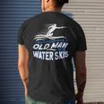 Never Underestimate An Old Man With Water Skis Waterski Mens Back Print T-shirt Gifts for Him
