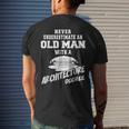 Never Underestimate Old Man With Architecture Degree Old Man Funny Gifts Mens Back Print T-shirt Gifts for Him