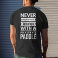 Never Underestimate Old Woman With Pickleball Paddle Player Mens Back Print T-shirt Gifts for Him