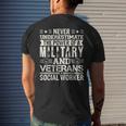 Never Underestimate The Power Of A Military And Veterans Mens Back Print T-shirt Gifts for Him