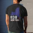 New York Area Code 838 New York Ny Map Men's T-shirt Back Print Gifts for Him