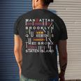 New York City Big Apple Bronx Queens Manhattan Staten Island Men's T-shirt Back Print Gifts for Him