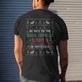 Be Nice To The School Counselor Ugly Christmas Sweaters Men's T-shirt Back Print Gifts for Him