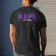 Nope Not Today Hodgkins Lymphoma Survivor Purple Ribbon Mens Back Print T-shirt Gifts for Him