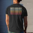 North Highlands California North Highlands Ca Retro Vintage Men's T-shirt Back Print Gifts for Him