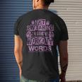Not Swearing I’M Using My Workout Words Funny Gym Quote Mens Back Print T-shirt Gifts for Him